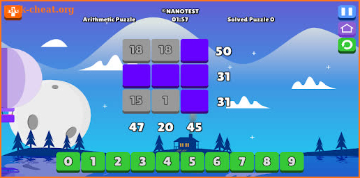 nanotest math accelerator game screenshot