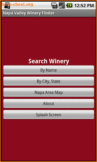 Napa Valley Winery Finder screenshot