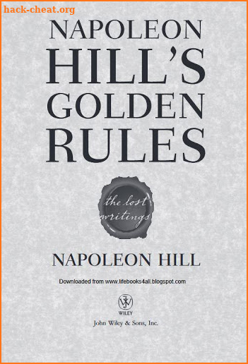 Napoleon Hill's Golden Rules screenshot