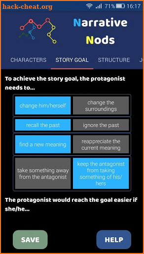 Narrative Nods – Plot Development Tool for Authors screenshot