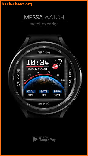 NASA Galaxy Digital Watch Face screenshot