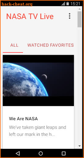 NASA Live: Official Stream of NASA TV screenshot