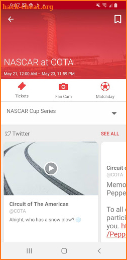 NASCAR at COTA screenshot