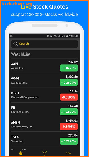 NASDAQ Live Stock Market screenshot