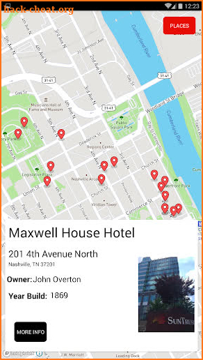 Nashville Ghost Map screenshot