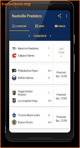 Nashville Predators: Livescore & News screenshot