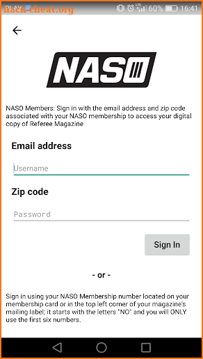 NASO Members screenshot