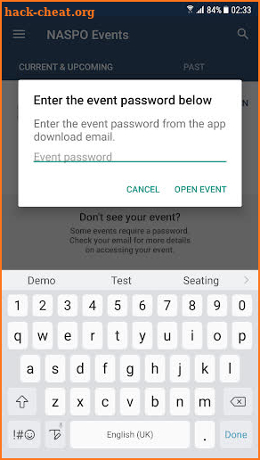 NASPO Events screenshot