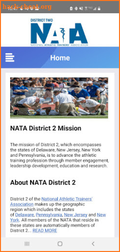 NATA District 2 App screenshot