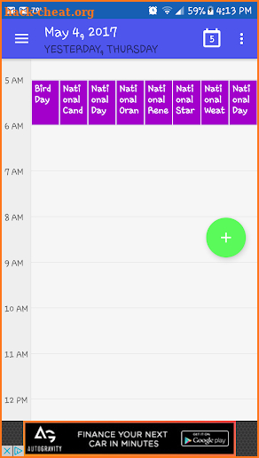 National Day Calendar Reminder screenshot
