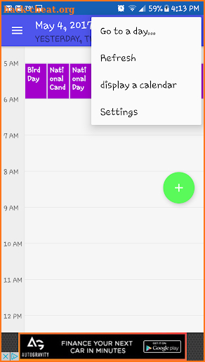 National Day Calendar Reminder screenshot