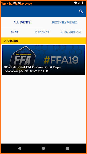 National FFA Events screenshot