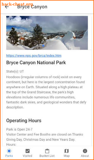 National Parks Passport Book screenshot