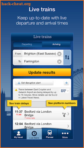 National Rail Enquiries screenshot