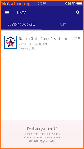 National Senior Games Assn. screenshot