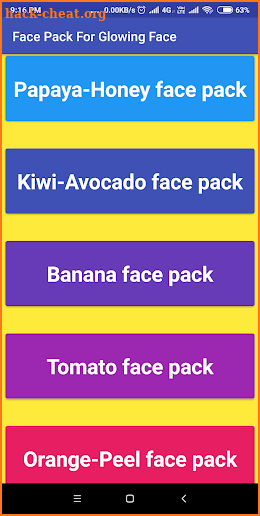 Natural Face Packs - All Skin Types screenshot