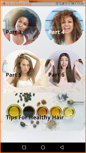 Natural hair treatment screenshot