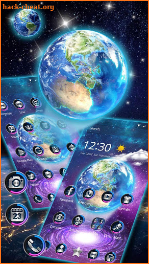 Nature Galaxy Earth Theme screenshot