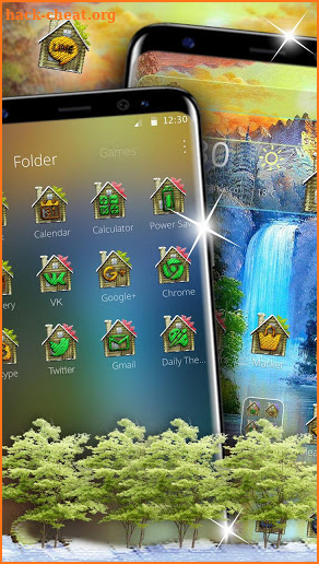 Nature House Waterfall Theme screenshot