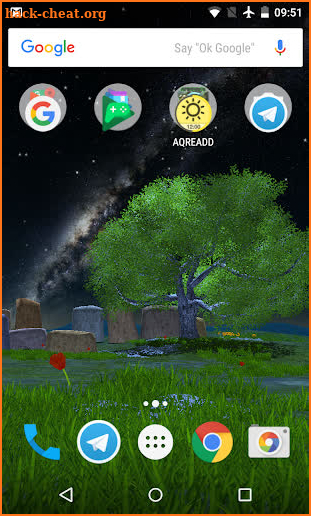 Nature Tree Milky Way live wallpaper screenshot