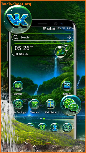 Nature Waterfall Theme screenshot