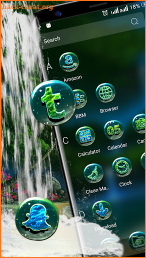 Nature Waterfall Theme screenshot