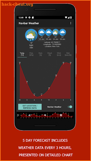 Navbar Weather - forecast at your Navigation Bar screenshot