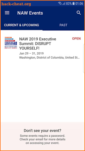 NAW Events screenshot