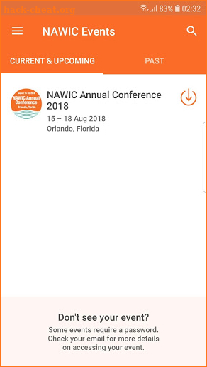 NAWIC Events screenshot