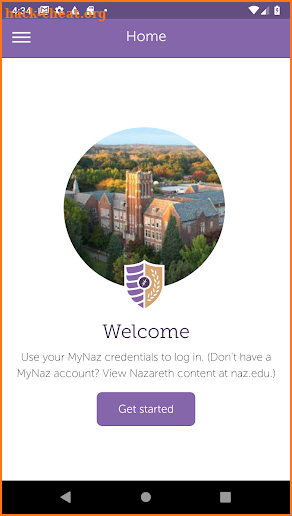 Nazareth College screenshot