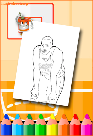 NBA Basketball Coloring Pages Game screenshot