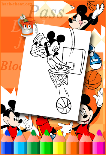 NBA Basketball Coloring Pages Game screenshot