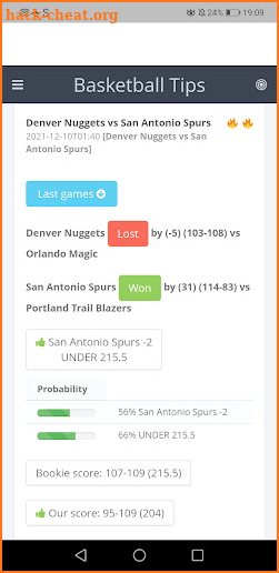 NBA betting Tips screenshot