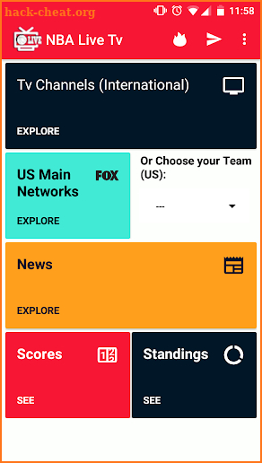 NBA Games Live on TV & Scores - Free screenshot