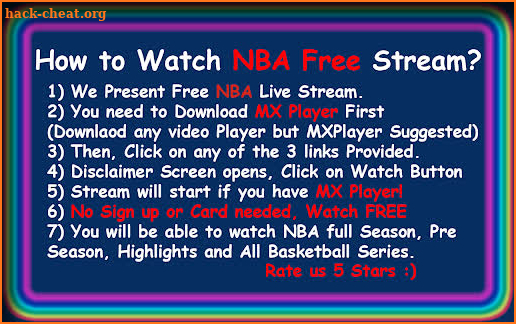 NBA Live Streaming Free App screenshot