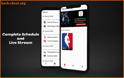 NBA live streams and Schedule 2020 screenshot