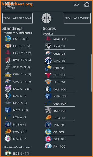 NBA Season Sim - Basketball Analysis & Predictions screenshot