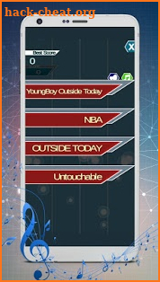 NBA YoungBoy Outside Today Piano Game screenshot