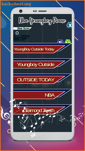 NBA YoungBoy - Outside Today Piano Tile Game screenshot