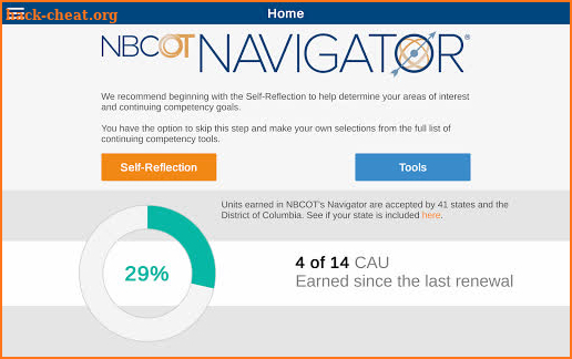 NBCOT Navigator® screenshot