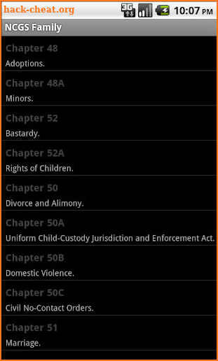 NC General Statutes - Family screenshot