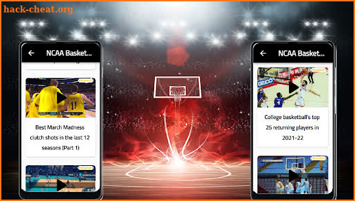 NCAA basketball matches screenshot