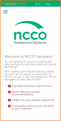 NCCO Navigator screenshot