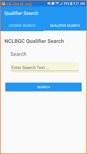 NCLBGC Search screenshot