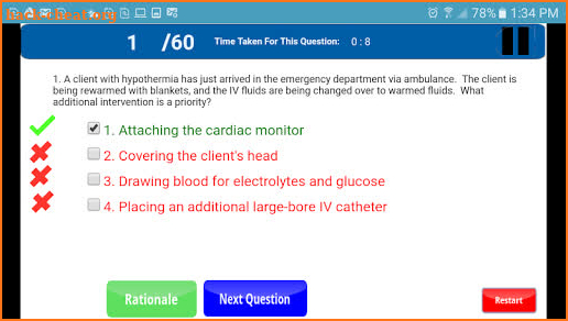 NCLEX 60 Questions screenshot