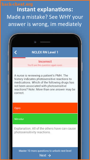 NCLEX Practice Test (PN&RN) 2018 Edition screenshot