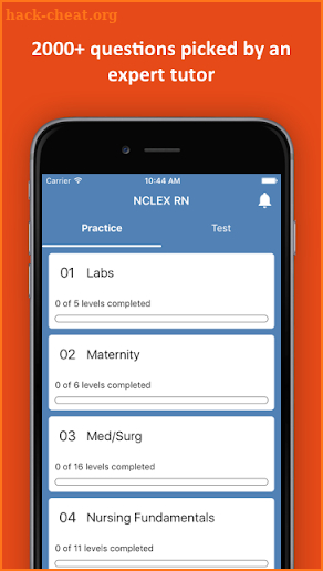 NCLEX RN Practice Test screenshot