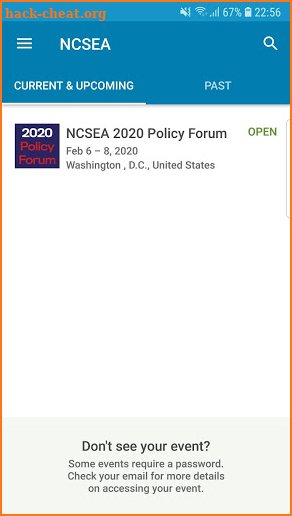 NCSEA Conferences & Events screenshot