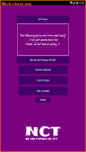 NcT Quiz Game screenshot