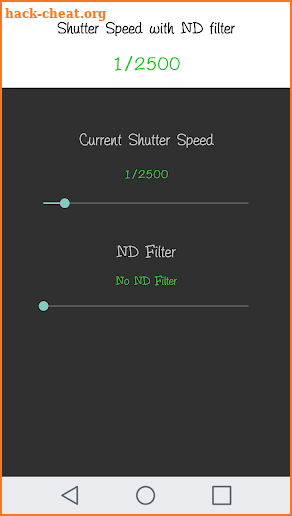 ND Filter Calculator Pro screenshot